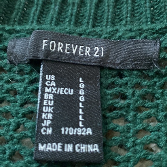 Forever 21 Long Sleeve Cropped Sweater Top - Picture 2 of 5